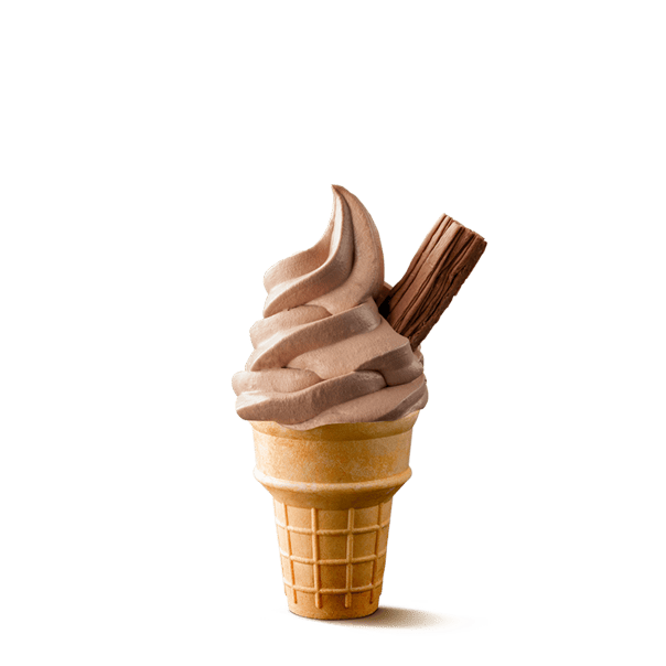 Chocolate Soft Serve Cone with CADBURY FLAKE