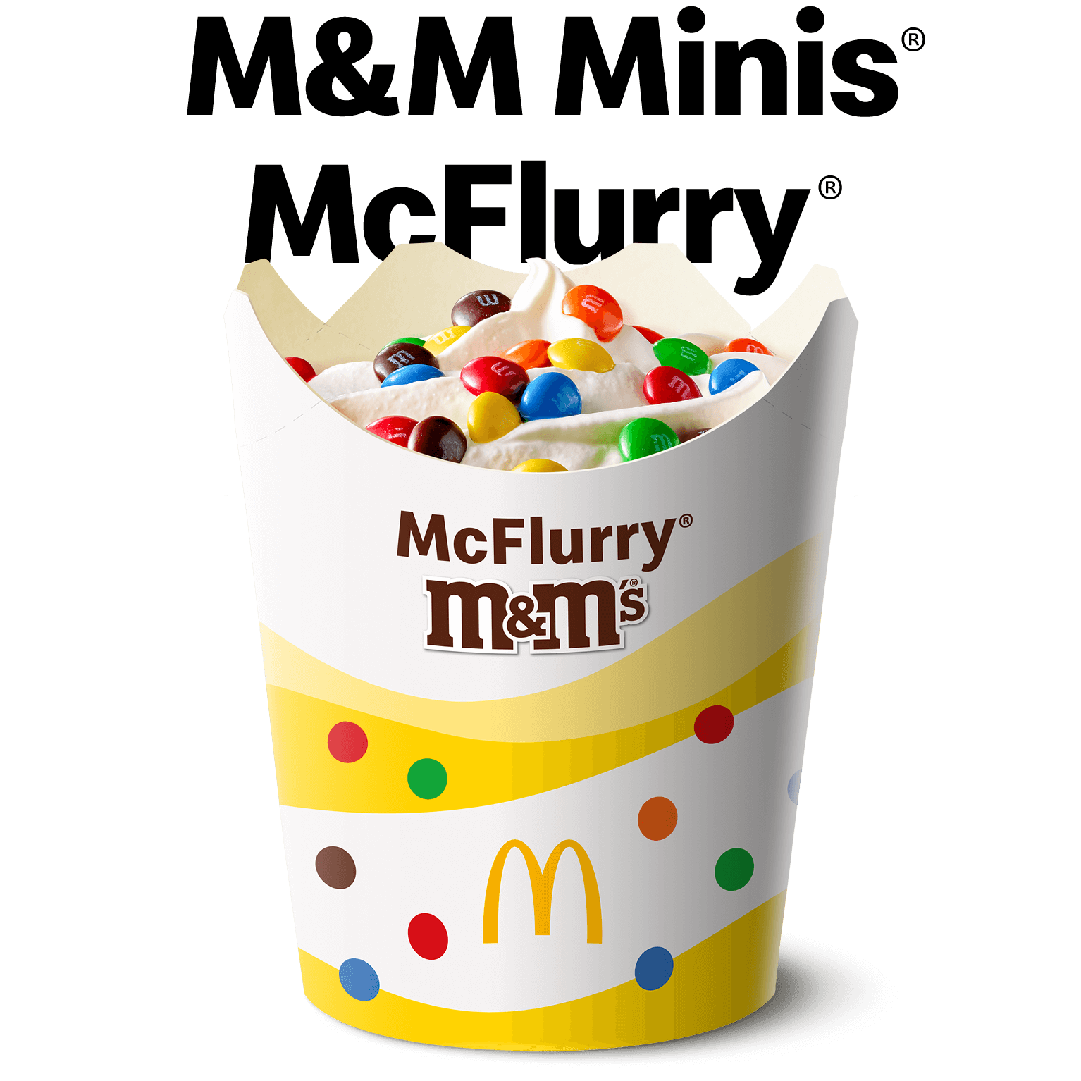 Mini M&M McFlurry, Dessert Menu